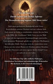 Für Fans von Death-Games und Dantes Inferno: Die Herausforderung beginnt. 666 Meter tiefer! Illustration mit düsterem Turm.