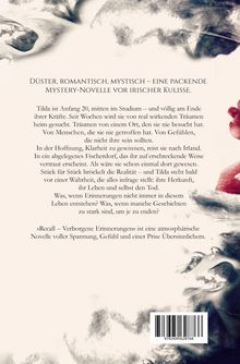 „Düster, romantisch, mystisch – eine packende Mystery-Novelle vor irischer Kulisse.“ Text auf floralem Hintergrund.