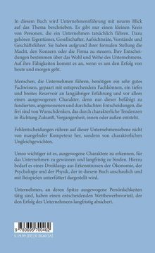 Text über Unternehmensführung, Fokus auf Erfahrung und Entscheidungen. Wichtigkeit ausgeglichener Charaktere betont.