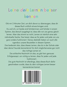 **Lerne dein Lernen besser kennen**

Einleitungstext über individualisiertes Lernen und die Vorteile des Buches.

Ein Barcode ist unten abgebildet.