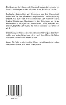 Texte über Geschichten aus dem Ruhrgebiet, Lebensmut und Musik. Barcode unten, Preis: 16 €.