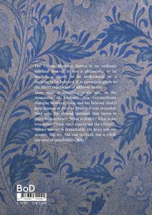 Text über spirituelle Einsichten und Shiva. Blauer Blumenmuster-Hintergrund. Preisangabe: € 39,99, CHF 53,90.