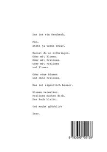 Text über das Verschenken eines Buches. Unten ein Barcode.