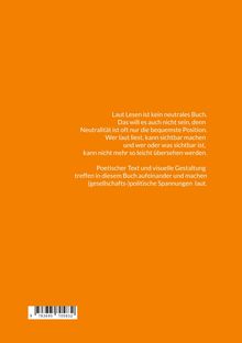 Text über die Bedeutung des lauten Lesens und seine gesellschaftspolitische Rolle, vor orangefarbenem Hintergrund.
