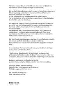 Text über die Entfremdung des Menschen. Buch: "Die Symbiose" von Alexander Erkert. Ethik der Verbundenheit. ISBN unten.