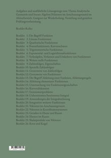 Eine grüne Seite listet 26 Booklets auf, beginnend mit "Der Begriff Funktion" bis "Kreis und Kugel".