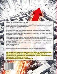 Text über Lernen als Hilfe und Motivation. Rotes Pfeil-Illustration durchbricht ein Labyrinth, umgeben von zerbrochenen Teilen.