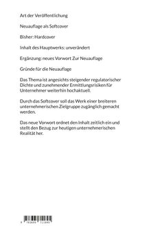 Art der Veröffentlichung: Neuauflage als Softcover. Inhalt unverändert, ergänzt um ein neues Vorwort. Erreichbar für Unternehmer.