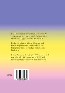 Die Autorin gibt Anregungen für eine gesunde Lebensweise. Praktische Tipps und Körperübungen werden beschrieben.