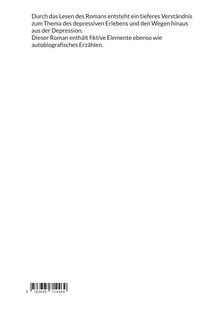 Text über das Verständnis von Depression durch einen Roman, der Fiktion und autobiografisches Erzählen kombiniert. Barcode unten.