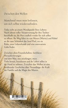 "Zwischen den Wellen" - Eine Frau findet auf der Insel Poel nach persönlichem Wandel neue Lebensfreude und Liebe. Unteres Bild: ein Sandzaun mit Gräsern.