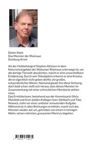 Dieter Ebels, "Das Monster der Rheinaue", Duisburg-Krimi. Ein Porträt zeigt einen Mann vor einer Backsteinwand.