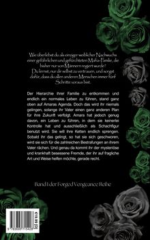 Ein Text über eine Frau in einer Mafia-Familie und ihren Kampf ums Überleben. Umgeben von grünen und grauen Rosen.