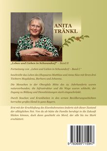 „Leben und Lieben in Schwandorf“ – Band II. Fortsetzung, Anita Tränkl. Foto einer älteren Frau in gemusterter Bluse.