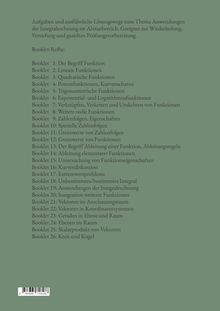 Texte zu Anwendungen der Integralrechnung, geeignet für Abitur. Liste von 26 Booklets zu mathematischen Themen.