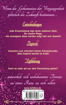 Texte: Entscheidungen, Begierde, Verführung; Website: www.kcfabre.de. Hintergrund: violett mit glitzernden Details.