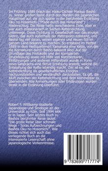 Text beschreibt Matsuo Bashōs Reise und Einfluss, sowie Robert F. Wittkamps Studium. Es gibt einen Barcode unten rechts.
