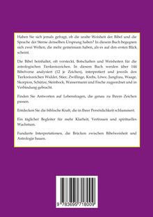 Text beschreibt eine Verbindung zwischen Bibel und Astrologie, bietet Antworten auf Lebensfragen zu Sternzeichen.