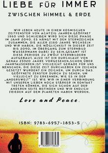 LIEBE FÜR IMMER. ZWISCHEN HIMMEL & ERDE. Love and Peace. ISBN: 9783-6957-1853-5. Silhouette vor Sonnenuntergang.