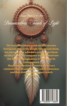"Dreamcatchers - Threads of Light" von Berta Martin de la Fuente. Illustration: Ein Traumfänger, verziert mit Federn.