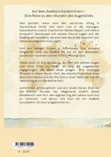 Der Text beschreibt eine Reise nach Nepal und Indien, um die Welt mit offenen Augen zu sehen. Preis: € 22,00.