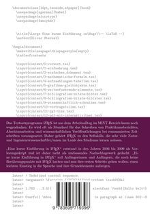 Ein LaTeX-Dokument mit Kapitelübersicht; erklärt die Bedeutung von LaTeX im MINT-Bereich. ISBN unten im Bild.