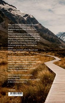 Text über Luisas innere Reise, der sich einem Coaching widmet. Landschaft mit Weg durch eine Berglandschaft im Hintergrund.