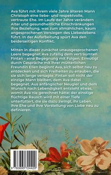 Texte beschreiben Avas Ehe und Begegnung mit Fintan. Unten sind bunte Blumen auf einem gemusterten Hintergrund.