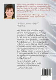 Ein Text beschreibt das Leben von Sabine Lutzmann, ihre Arbeiten und ihren ersten Roman „Verlebt“. Text über "Katia".