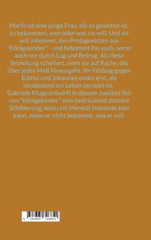 Text über Marlis, die Johannes durch Betrug erlangt, Rache sucht, Leben zerstört; düsteres Drama von Gabriele Kluge.