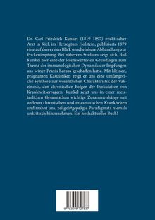 Text über Dr. Carl Friedrich Kunkel und seine Abhandlung zur Pockenimpfung. Dunkelblauer Hintergrund, ISBN unten.