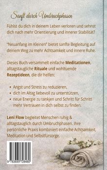 "Sanft durch Umbruchphasen" präsentiert Meditationen, Rituale und Rezepte gegen Stress. Unten ein Handtuch mit Blumen.