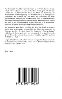 Text zur Geschichte der "Edlen von Rütschelen", Autor Heinz J. Moll. Barcode: 9783695729531.