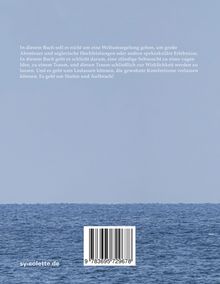 Weißer Text auf hellblauem Hintergrund: Sehnsucht, Träume, Komfortzone verlassen. Unten: Meereshorizont, Barcode, "sy-colette.de".