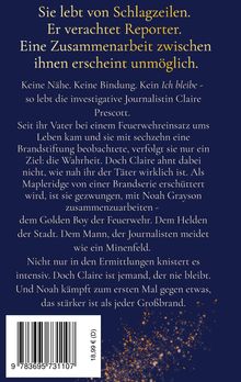 Oben steht in gelber Schrift: "Sie lebt von Schlagzeilen. Er verachtet Reporter." Darunter folgt ein langer Text. Unten ist ein Barcode.