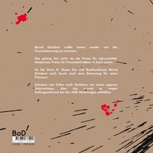 Text über Bernd Schubert, seine Finanzbetreuung und frühere Tätigkeiten. Hintergrund mit abstrakten schwarzen Linien und roten Spritzern.