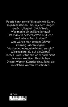 Text über Poesie und Kunst. Fragen zu Künstler sein und Liebe. Preis: 15,00€. Enthält einen Barcode.