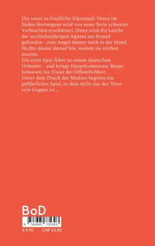 Text über eine Krimiserie in Vanse, Norwegen. Code unten: 9 783695 735303. Preis: €9.90, CHF 14.90. BoD-Logo.