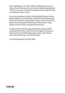 Ein Text von Gerd Steinkoenig über sein neues Buch: Roman, Science Fiction, Politik, mit Themen wie Licht und Hoffnung.