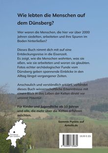 "Wie lebten die Menschen auf dem Dünsberg?" Ein Buch über das Leben der Kelten. Hintergrund: Landschaftspanorama.