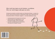 Text: "Wer recht hat, kann es sich leisten, zuzuhören. Wer nur recht haben will, kann es nicht." Illustration eines Strichmännchens.