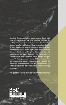Sämtliche Dramen des Lebens finden auch im Garten statt: Liebe, Leidenschaft, Tod. Dunkler Hintergrund, gelber Dreiecksecke.