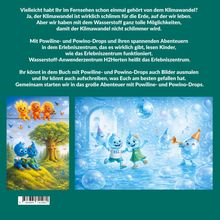 Text über Klima, Wasserstoff und Abenteuer mit Powiline- und Powino-Drops. Zwei farbenfrohe Illustrationen unten.