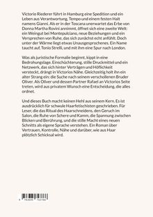 Text über Victorios Erbe in der Toskana, Bedrohungslage, und die Bedeutung des Haarschneidens für schwule Haarfetischisten.