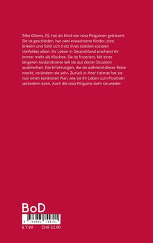 Rote Fläche mit Text über Silke Ottens, die sich nach Veränderung sehnt. ISBN und Preis (€ 7.99, CHF 11.90) unten.