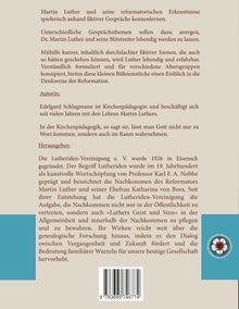 Text über Martin Luther und seine reformatorischen Erkenntnisse. Autorenbereich: Edelgard Schlagmann. Logo rechts unten.