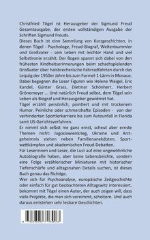 Text über Christfried Tögel, Herausgeber der Sigmund Freud Gesamtausgabe und Autor von autobiografischen Kurzgeschichten.