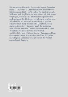 Text beschreibt die tragische Liebe von Prinzessin Sophie Dorothea und Graf Philipp Christoph von Königsmarck.