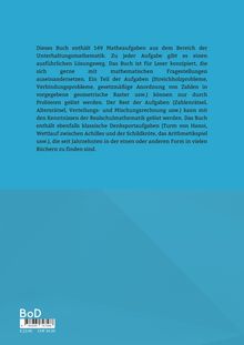 Ein Buch mit 149 Matheaufgaben, jeweils mit Lösungsweg. Themen: Zahlenspiele, Verteilung. ISBN und Preis sind vorhanden.
