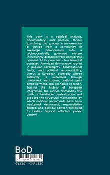 Text über politischer Analyse Europas. Vergleich USA und Europa, Demokratie, Zentralisierung. Preis: €12.50, CHF 18.50.